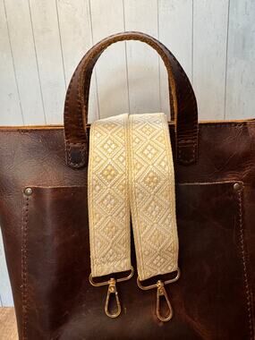 Woven Pattern Neutral Purse Strap Crossbody Bag Strap NEW! Boho Bag Strap